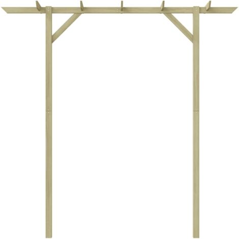 INLIFE Pergola de jardin 200 x 40 x 205 cm Bois (1/5)