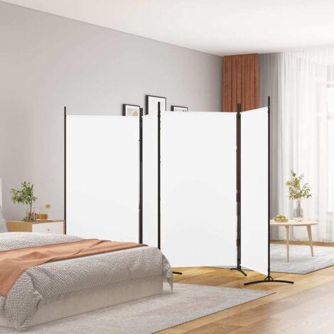 Furniture Limited - Cloison de séparation 4 panneaux Blanc (1/5)