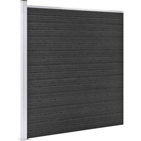 INLIFE Clôture de jardin WPC 175x186 cm Gris