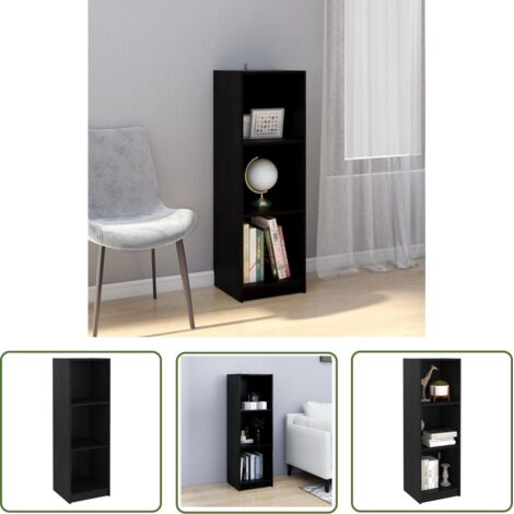 Bibliothèque-Séparateur de pièce Noir 36x33x110 Pin massif (1/5)