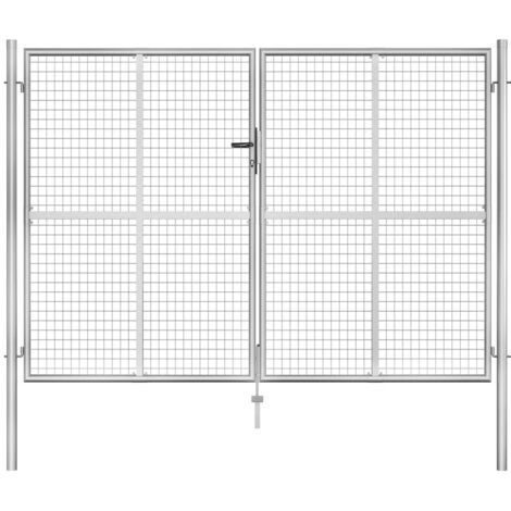 Porte de jardin Acier galvanisé 306x225 Argenté (1/5)