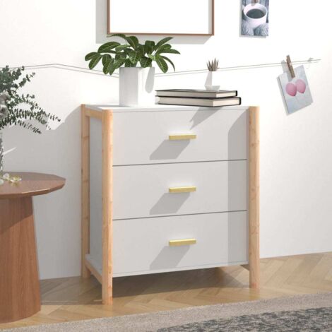 Buffet，Bahut， Meuble de Rangement pour Salon, Salle à Manger Blanc 62x38x70 cm Bois d'ingénierie, Armoire de Rangement FBV53797 (1/5)