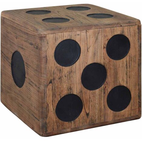 Boîte de rangement  Coffre de rangement Bois Mindi 40 x 40 x 40 cm Design Dés MCYMH855020 (1/5)