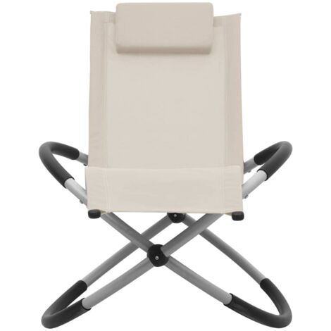 Chaise longue pour enfants Acier Crème (1/5)