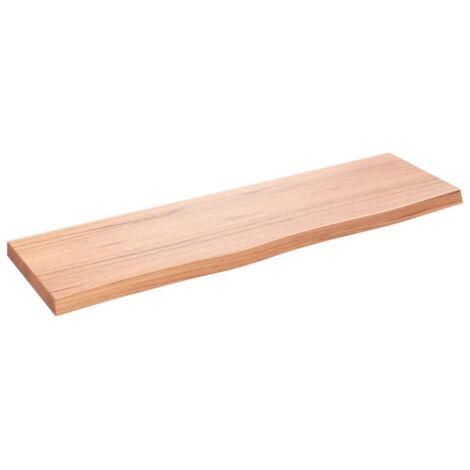 Étagère murale multiposition - Meuble Étagère murale marron clair 100x30x4cm bois chêne massif traité -BV37983 (1/4)