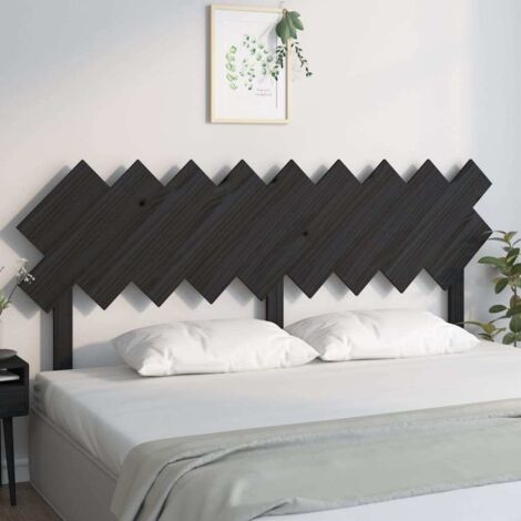 Tête de lit,Panneau de lit,Pour Lit adulte Noir 178x3x80,5 cm Bois massif de pin XZZ89065 (1/5)