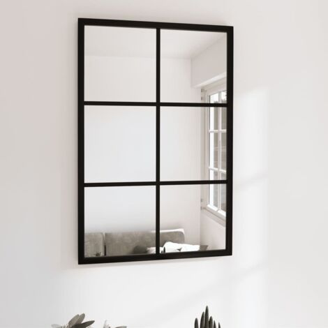 Miroir mural Miroir déco pour Salle de bain,Salon,Chambre Noir 60x40 cm Métal DZNZN249873 (1/5)
