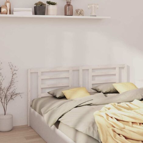 Tête de lit，Panneau de lit，Pour Lit adulte，Design industriel Blanc 186x4x100 cm Bois de pin massif XZZ30091 (1/5)