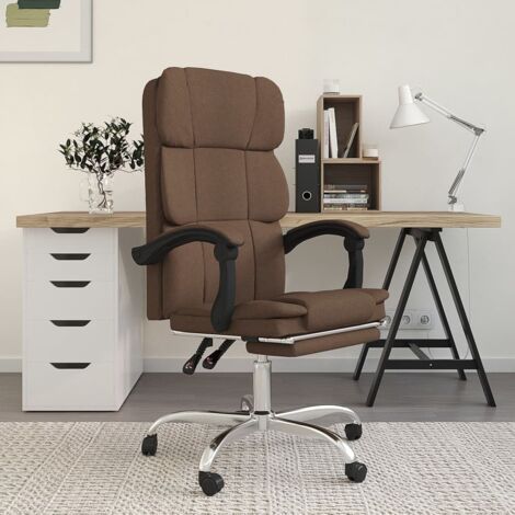 Chaise de Bureau Ergonomique,Fauteuil inclinable de bureau, Chaise Gaming Marron Tissu FNNF303377 (1/5)