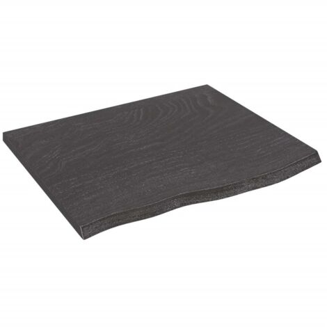 Étagère murale multiposition - Meuble Étagère murale gris foncé 60x50x2 cm bois chêne massif traité -BV81037 (1/4)
