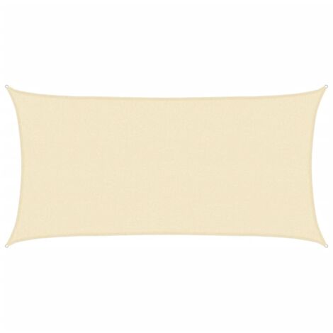 Voile d'ombrage - Toile d'ombrage - Auvent Imperméable - UV Protection pour Terrasse Jardin Extérieur - 160 g/m² Crème 2x3,5 m PEHD XDNXN54133 (1/5)