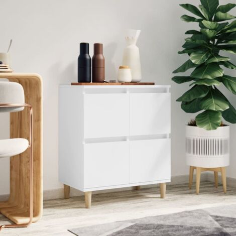 Buffet，Bahut， Meuble de Rangement pour Salon, Bureau Blanc 60x35x70 cm Bois d'ingénierie, Armoire de Rangement FBV87149 (1/5)