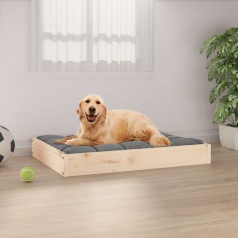 Lit pour chien Lit pour animal Corbeille pour chien Panier pour chien 71,5x54x9 cm Bois de pin solide XFNT11577 (1/5)
