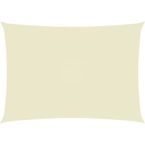 Voile de parasol,Voile d'ombrage pour Jardin Balcon en Tissu Oxford rectangulaire 6x8 m Crème -58788 (1/5)
