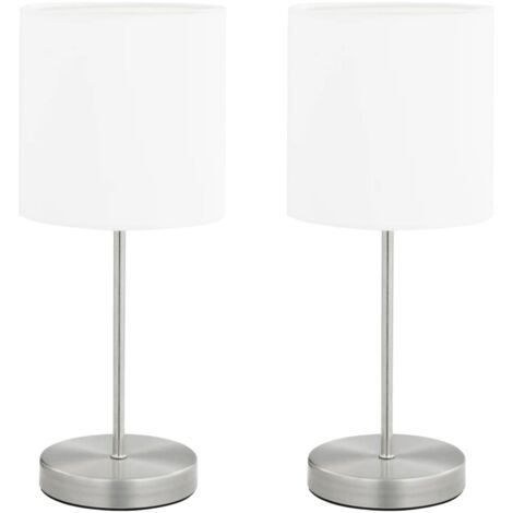Lampes de table 2 pcs Bouton tactile Blanc E14 (1/5)