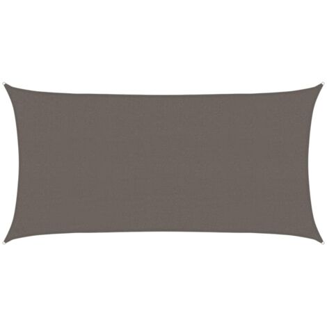 Voile d'ombrage - Toile d'ombrage - Auvent Imperméable - UV Protection pour Terrasse Jardin Extérieur - 160 g/m² Anthracite 2,5x5 m PEHD XDNXN77939 (1/5)