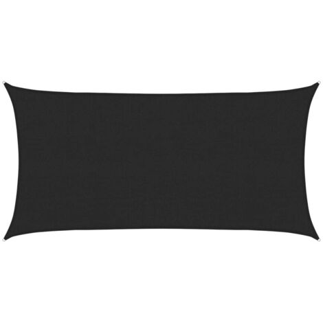 Voile d'ombrage - Toile d'ombrage - Auvent Imperméable - UV Protection pour Jardin Terrasse - 160 g/m² Noir 2,5x4,5 m PEHD XDNXN61495 (1/5)