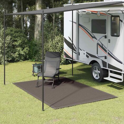 Tapis extérieur Tapis de tente Tapis de jardin 250 x 300 cm Anthracite BZTE726761 (1/3)