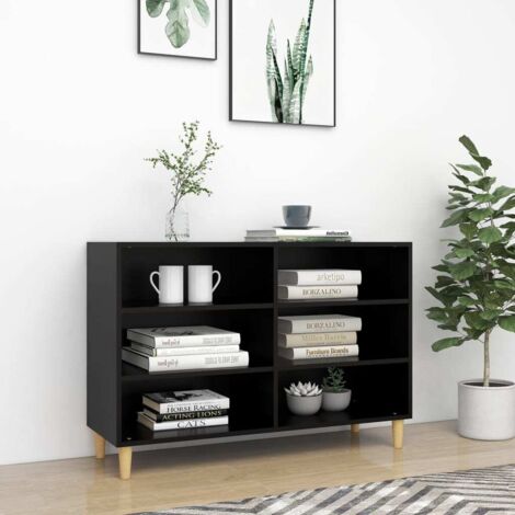 Buffet,Bahut, Meuble de Rangement pour Salon, Bureau Noir 103,5x35x70 cm Aggloméré, Armoire de Rangement FBV27327 MaisonChic (1/5)