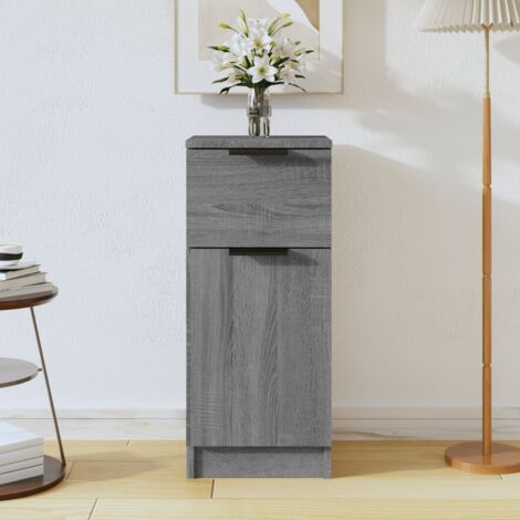 Buffet,Bahut, Meuble de Rangement pour Salon, Salle à Manger, Sonoma gris 30x30x70 cm Bois d'ingénierie, Armoire de Rangement FBV42205 (1/4)