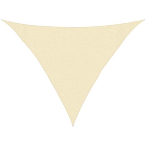 Voile d'ombrage - Toile d'ombrage - Auvent Imperméable - UV Protection pour Terrasse Jardin Extérieur - 160 g/m² Crème 3x3x4,2 m PEHD XDNXN23548 (1/5)