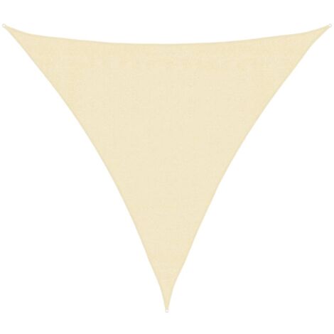 Voile d'ombrage - Toile d'ombrage - Auvent Imperméable - UV Protection pour Terrasse Jardin Extérieur - 160 g/m² Crème 3x3x3 m PEHD XDNXN70152 (1/5)