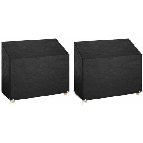 Lot de 2 Housses de banc de jardin  Housse de Siège 8 œillets 160x70x70/88 cm PE BTEB63369 (1/5)