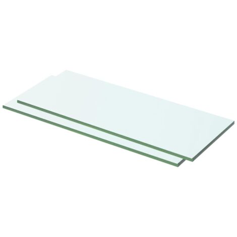 Panneaux d'étagère solide pour Rangment/stockage,panneau de remplacement 2 pcs Verre Transparent 50 x 15 cm - DH46843 (1/3)
