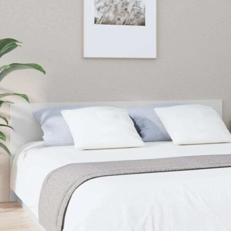 Tête de lit,Panneau de lit,Design industriel,Pour Lit adulte Blanc 200x1,5x80 cm Bois d'ingénierie XZZ17292 (1/5)