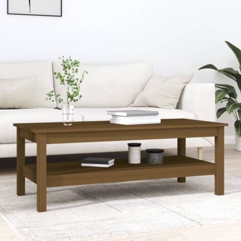 Table basse, Table de Salon, Table d'appoint, Design Moderne Marron miel 110x50x40 cm Bois massif de pin XZZ51457030 (1/5)