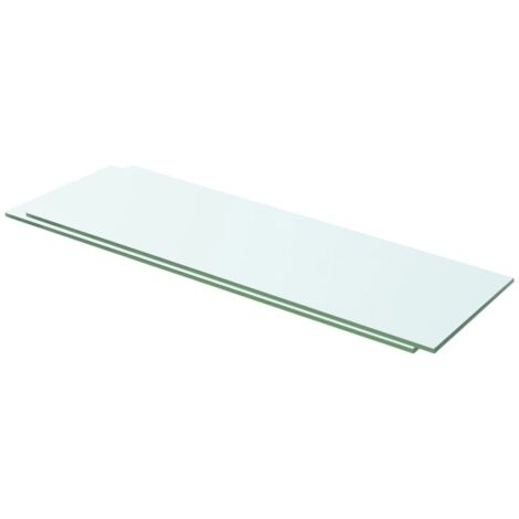 Panneaux d'étagère solide pour Rangment/stockage,panneau de remplacement 2 pcs Verre Transparent 60 x 15 cm - DH82246 (1/3)