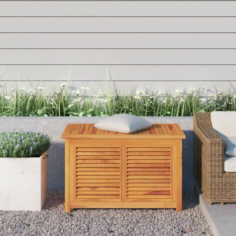 Boîte de rangement  Coffre de rangement de jardin et sac 90x50x58cm bois massif teck MCYMH526048 (1/5)