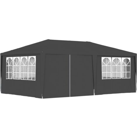 Tente de réception,Tonnelle de Jardin,Chapiteau,Barnum et parois latérales 4x6 m Anthracite 90 g/m² XZZ83631 MaisonChic (1/5)