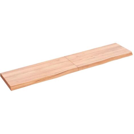 Étagère murale Étagères flottante marron clair 140x30x4cm bois chêne massif traité CNENE117142 (1/5)
