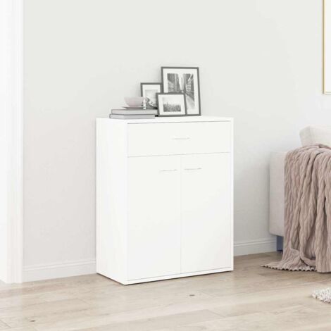 Buffet,Bahut, Meuble de Rangement pour Salon, Bureau Blanc 60 x 30 x 75 cm Aggloméré FBV16607 (1/5)