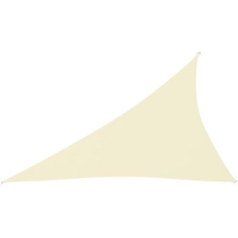 Voile de parasol,Voile d'ombrage pour Jardin Balcon en Tissu Oxford triangulaire 3x4x5 m Crème -62846 (1/5)