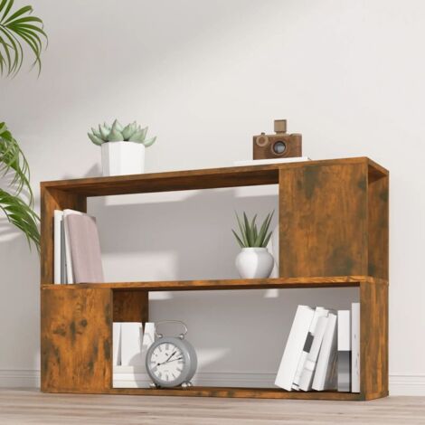 Bibliothèque Étagères de livres Meuble de Rangement Chêne fumé 100x24x63 cm Bois d'ingénierie BZREH2508548 (1/5)