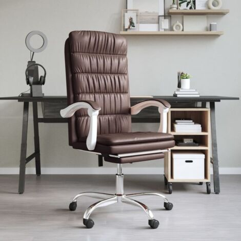 Chaise de Bureau Ergonomique,Fauteuil inclinable de bureau, Chaise Gaming Marron Similicuir FNNF801152 (1/5)