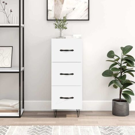 Buffet,Bahut,Meuble de Rangement pour Salon, Salle à Manger, Cuisine blanc 34,5x34x90 cm bois d'ingénierie XZZ758479 (1/5)
