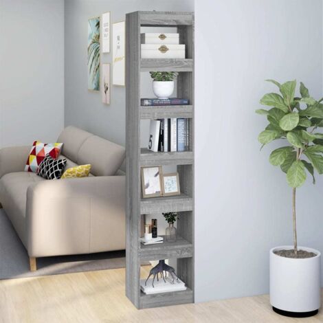 Bibliothèque/Séparateur de pièce Armoire de livres Étagères de Rangement Sonoma gris 40x30x198 cm BZREH5529911 (1/5)