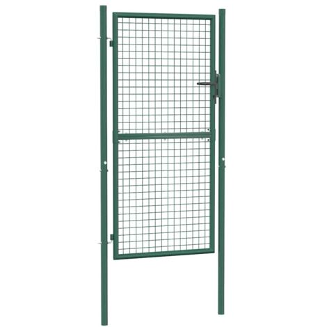 Portillon,Portail de jardin,Portail de clôture Acier 100x175 cm Vert CNENE755853 (1/5)