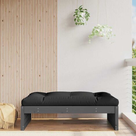 Repose-pied,Tabouret de pied,Pouf de jardin 120x80 cm gris bois de pin massif CNENE801102 (1/5)