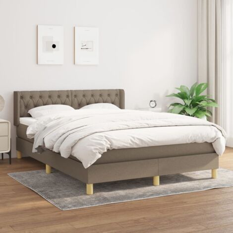 Lit Adulte - Lit à sommier tapissier avec matelas- Lit simple - Meuble de Chambre à Coucher - Gris clair 80x200 cm Tissu DNXGW8583230 CNIS8583230 (1/5)