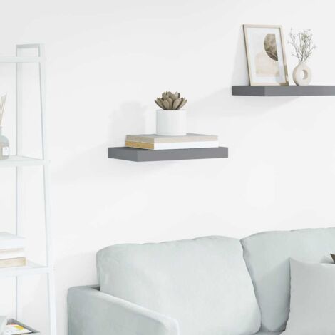 Étagère murale flottante Étagère suspendue Gris 40x23x3,8 cm MDF VSGS695273 (1/5)