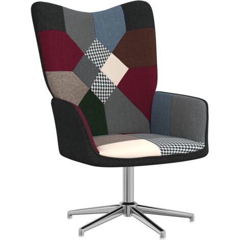 Chaise de relaxation Fauteuil de relaxation Chaise de Salon Relax Intérieur Patchwork Tissu BSRHS644199 (1/5)