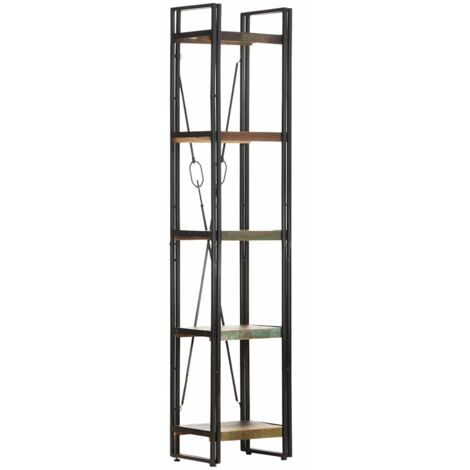 Bibliothèque 5 niveaux Armoire de livres Étagères de Rangement 40x30x180 cm Bois de récupération massif BZREH7426848 (1/5)