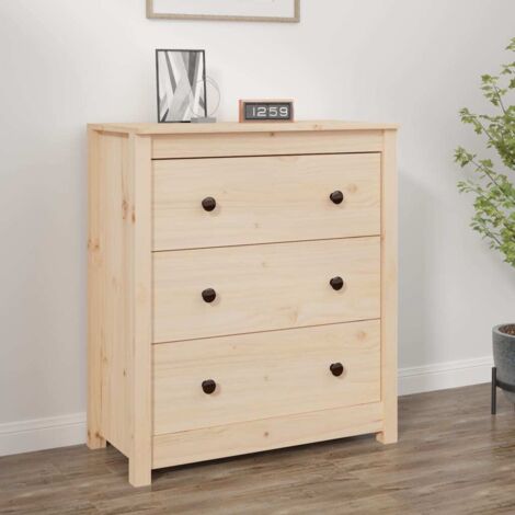 Buffet,Bahut,Meuble de Rangement pour Salon, Salle à Manger, Cuisine 70x35x80 cm Bois massif de pin XZZ147102 (1/5)