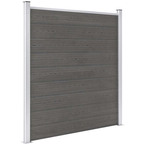 Clôture de jardin,Barrière de jardin,Portail de jardin WPC 180x186 cm Gris CNENE546992 (1/5)
