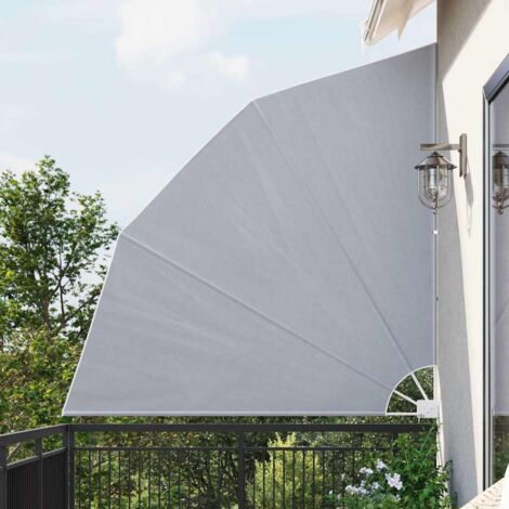Auvent latéral pliable de balcon Store extérieur Marquise Brise-soleil Gris 210 x 210 cm XRYJX587819 (1/5)