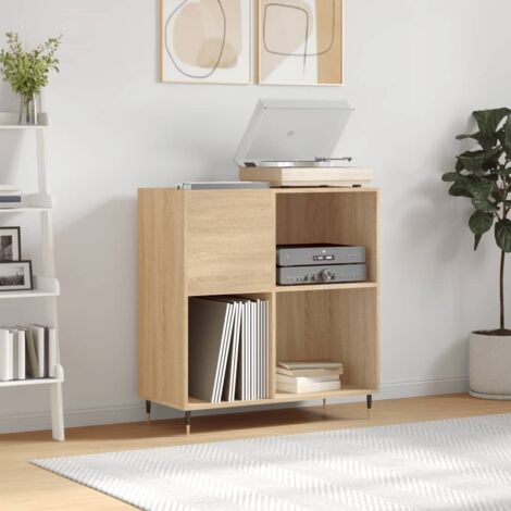 Armoire à disques  Bibliothèque  Meuble à disques chêne sonoma 84,5x38x89 cm bois d'ingénierie XZZZ892138 (1/5)
